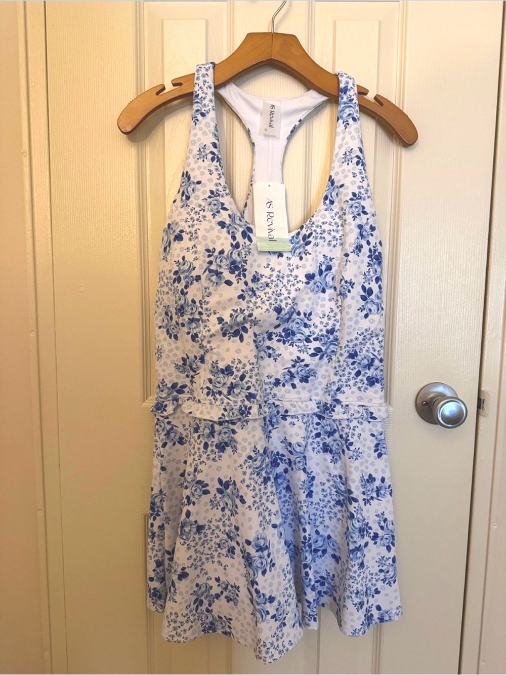 NWT AS Revival (Altard State) Blue Floral Racerback Athletic Dress